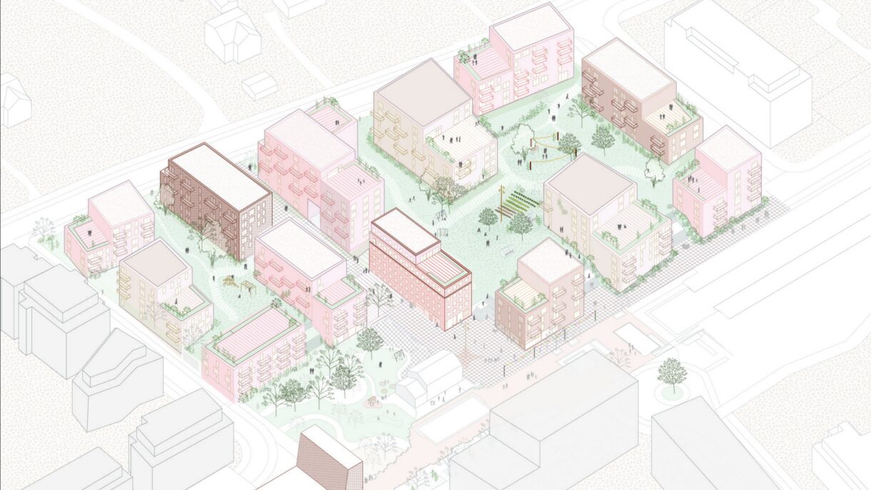 Aksonometri av boligprosjekt