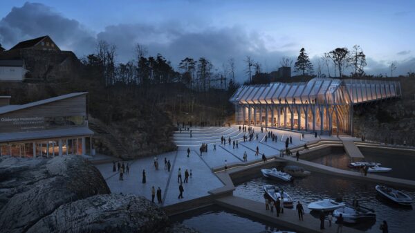 Illustrasjon av forslag til nytt museumsbygg på Vest-Agder-museet i Kristiansand