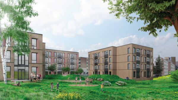 Kringsjå studentby skal utvides med nye familieboliger. Utbygger: SiO. Arkitekt: LMR arkitekter