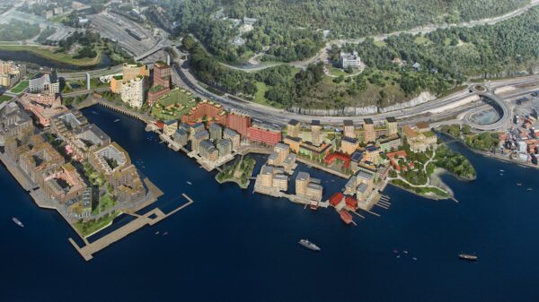 Snart vil Grønlikaia vokse fram som en splitter ny fjordbydel i øst. Ill.: Team Grønlikaia.